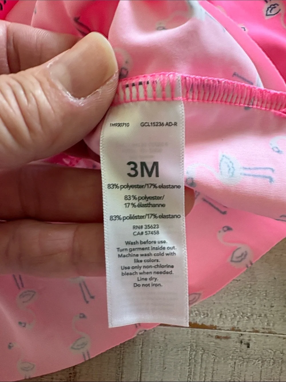 Carter’s Pink Flamingo Rash Guard And Bottoms For Baby Girl 0-3 Months